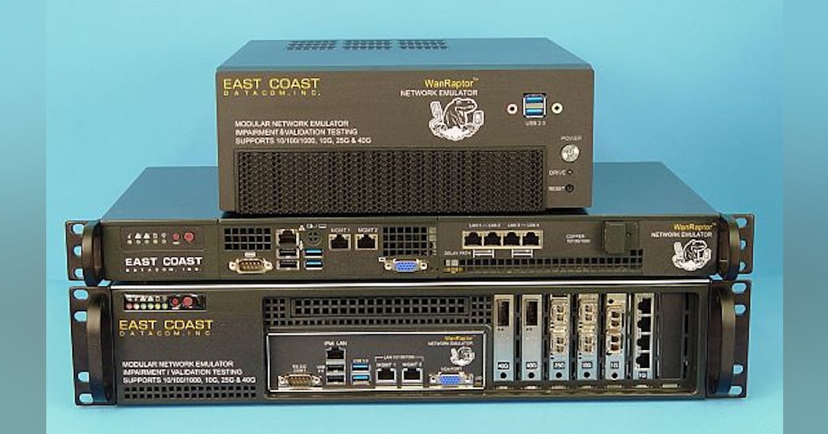 NETWORKEMULATOR's tweet card. ROCKLEDGE, Fla. – East Coast Datacom Inc. in Rockledge, Fla., is introducing the WanRaptor network emulator for network latency test and measurement in 1-,10-, 25-, and 40-Gigabit...