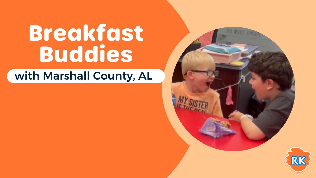 robokind's tweet card. Learn how Marshall County Schools is having a positive impact on social skills and self-regulation through their Breakfast Buddies program.