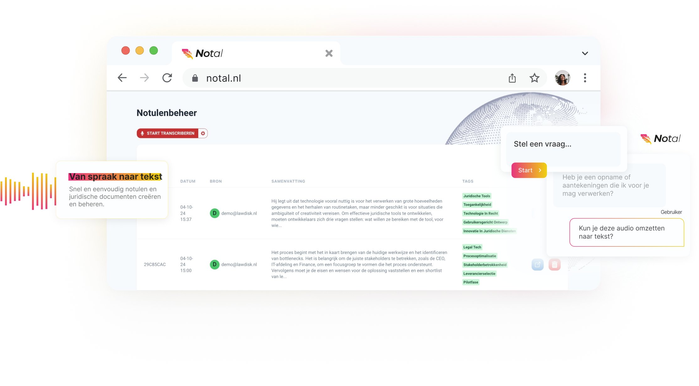 amitrajeet7635's tweet card. Notal de slimme AI-assistent voor elke professional zorgprofessional jurist mediator consultant HR medewerker beleidsmedewerker Zet spraak direct om in tekst, zonder gedoe. Het vertrouwen van 40...