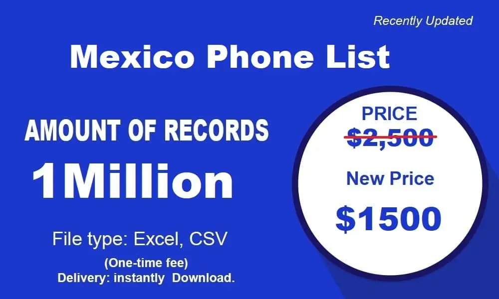 riya_moni40365's tweet card. Mexico phone number list has 30 million consumer mobile numbers. up to date and accurate telemarketing leads from Latest Mailing Database.