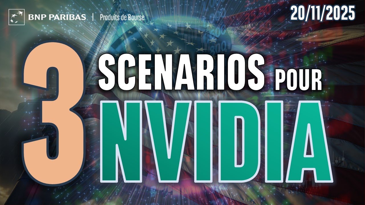 BNPPbourse's tweet card. 3 Scenarios possibles pour NVIDIA ! - 100 % Marchés - 20/11/2025