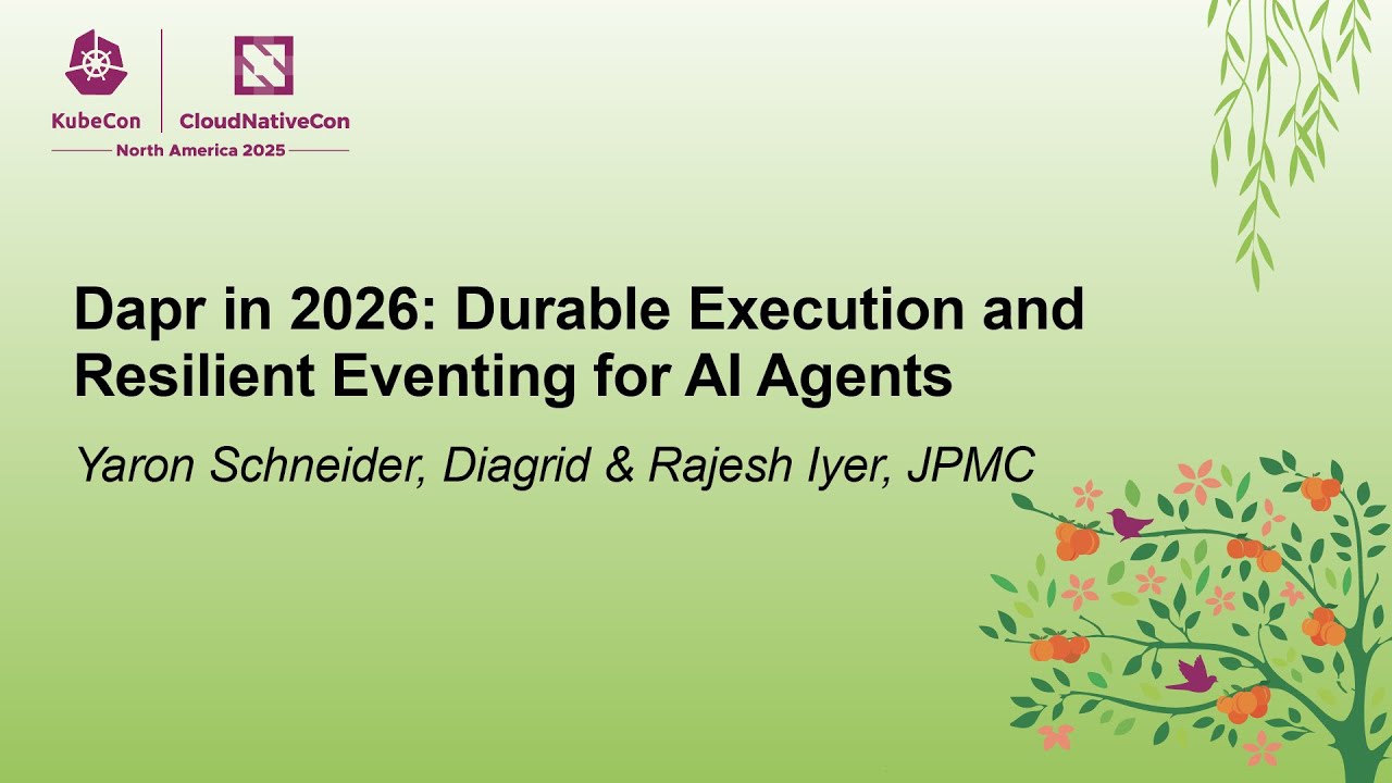 daprdev's tweet card. Dapr in 2026: Durable Execution and Resilient Eventing for AI Agents...