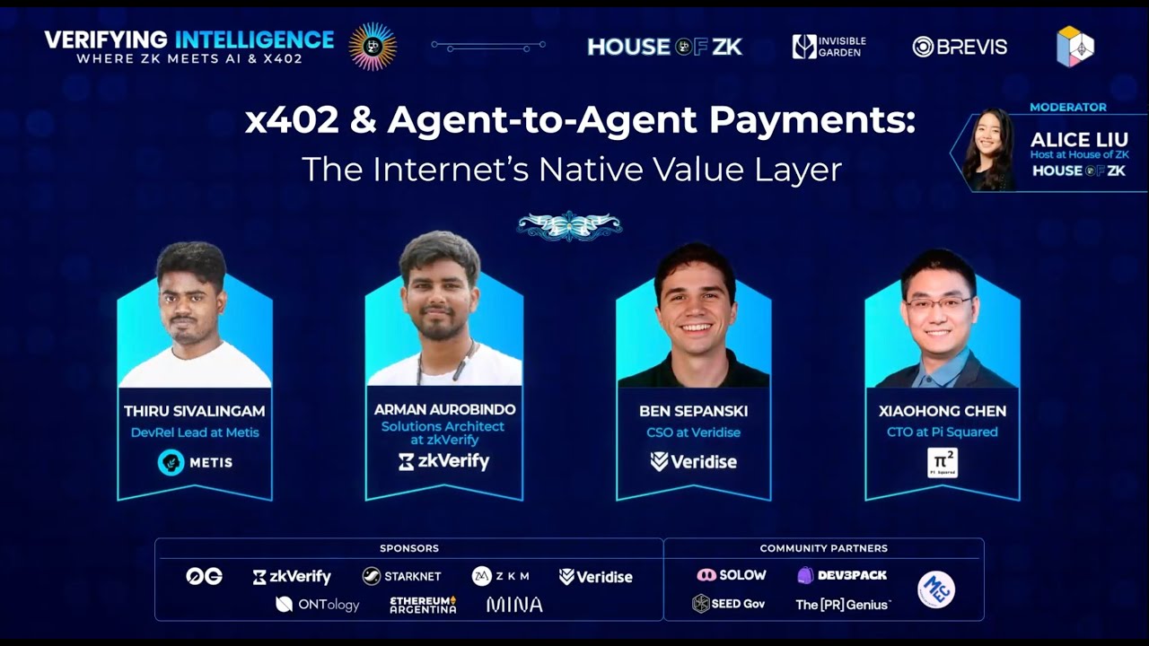 HouseofZK's tweet card. x402 & Agent-to-Agent Payments