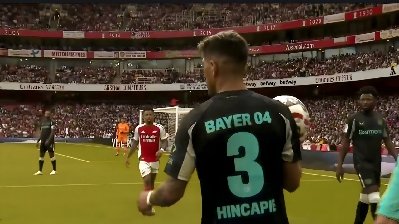 Midfender's tweet card. Piero Hincapié vs Arsenal - All Actions