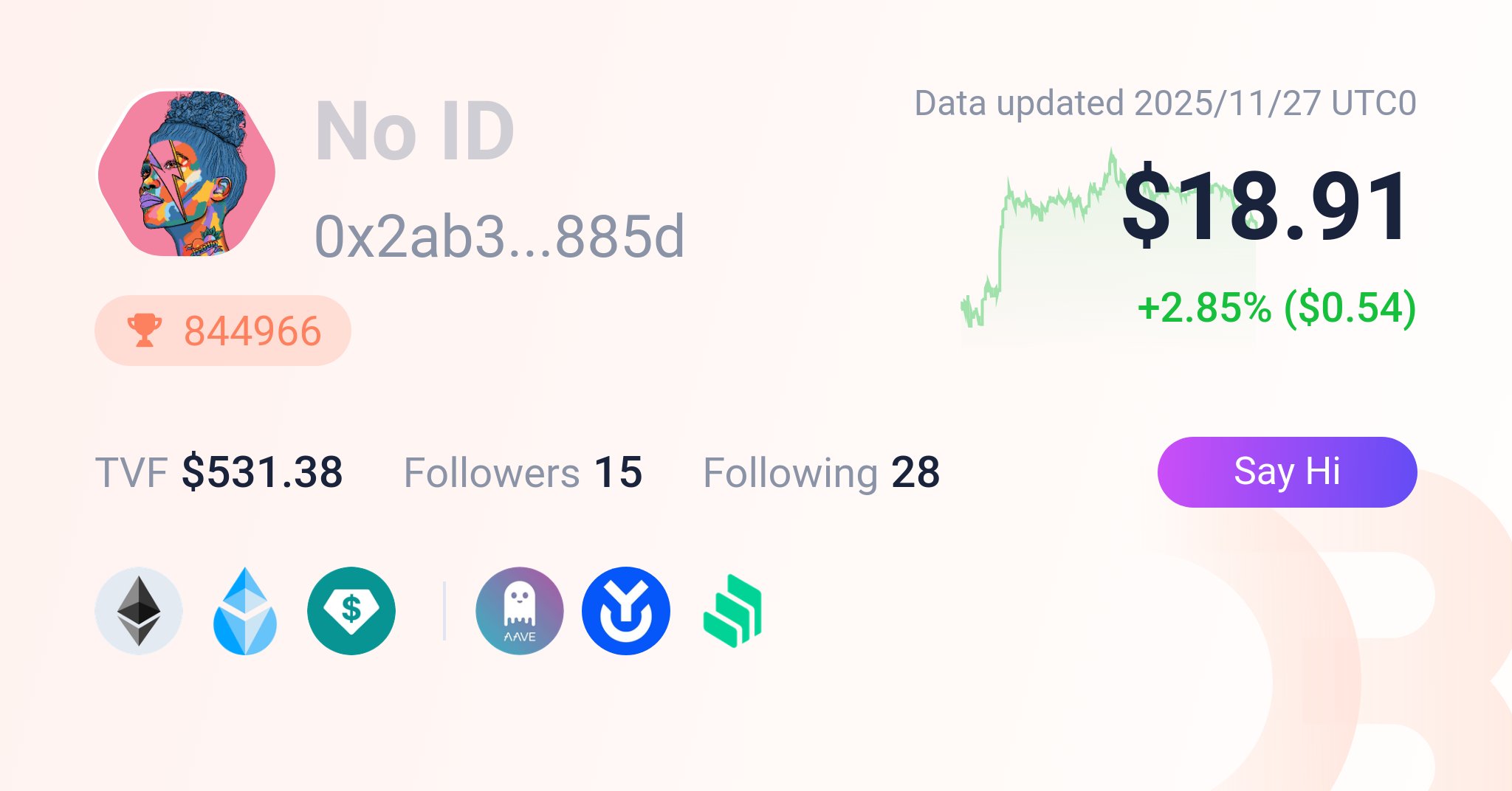 dissectweb3's tweet card. Your go-to portfolio tracker for Ethereum and EVM