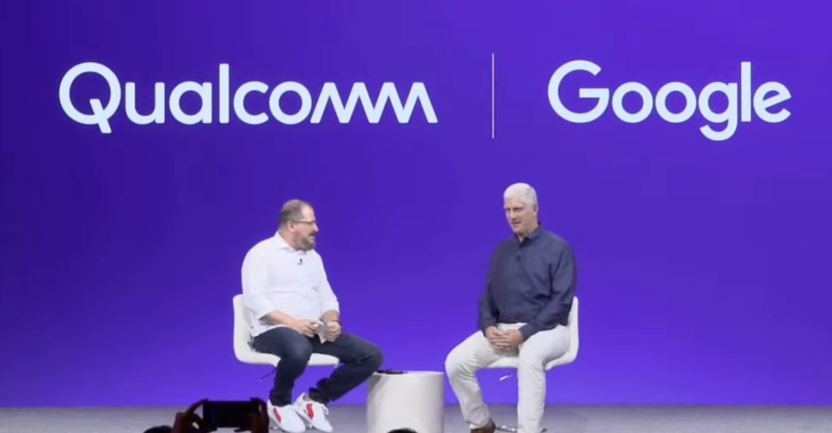 quackingalone's tweet card. Qualcomm CEO Cristiano Amon teases his first look at Google’s merger between Android and ChromeOS.