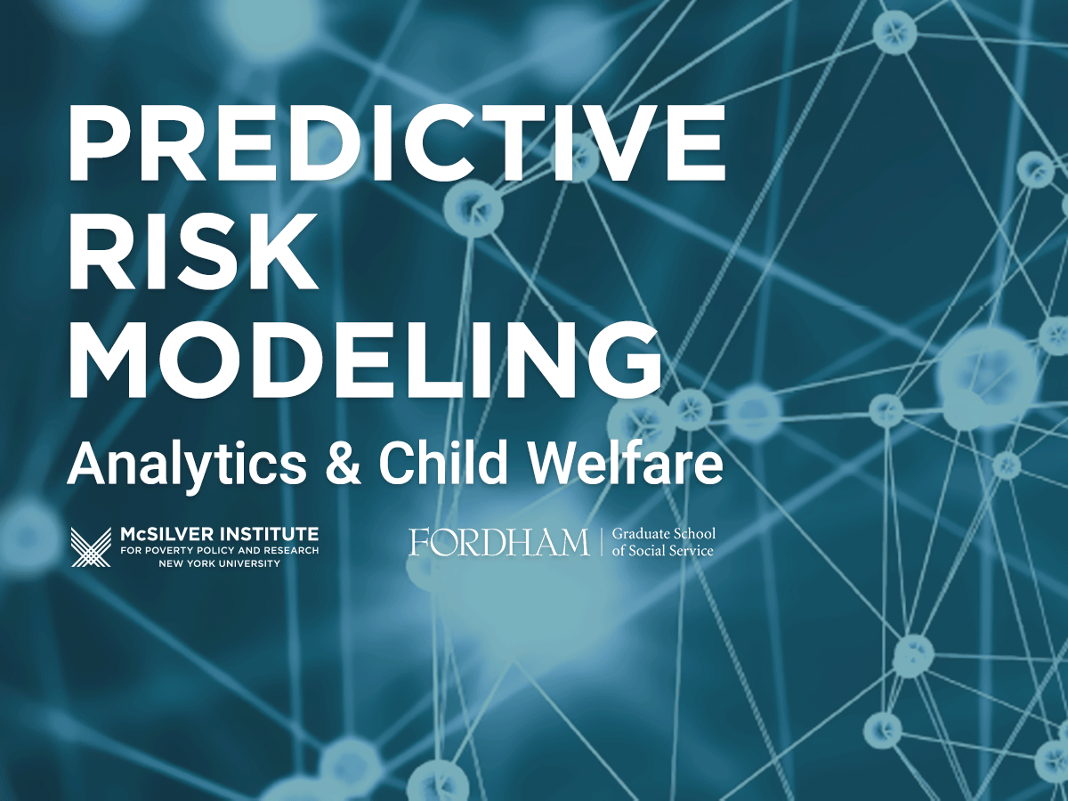 NYUMcSilver's tweet card. NYU McSilver and Fordham GSS hosted an examination of the use of AI-driven predictive risk modeling in child welfare systems.