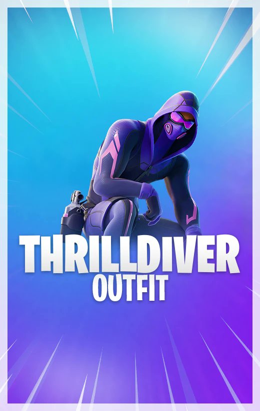 DamnModzStore's tweet card. Buy the rare Fortnite Thrilldiver Outfit, exclusive to Brazil’s Vivo promotion, now available through DamnModz. Instant email delivery, fast & secure.