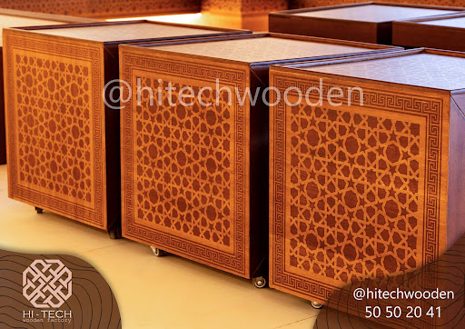 HitechWooden's tweet card. Innovation and Craftsmanship: Revolutionizing Qatar’s Furniture Design Industry