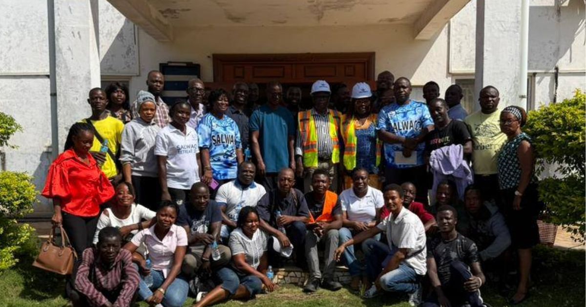 Sierraloaded's tweet card. The Managing Director of the Sierra Leone Water Company (SALWACO), Ing. Tiideni Hawa Jabbi has visited the Kenema station during her nationwide tour and site