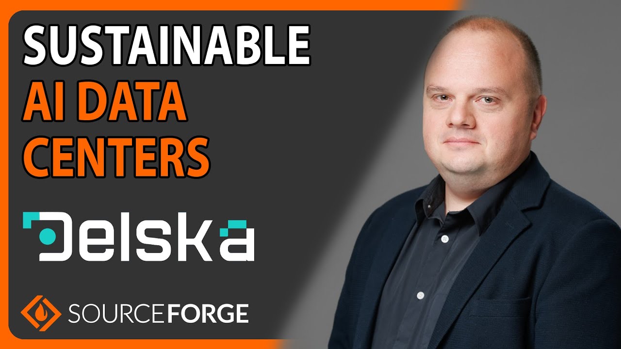 DelskaDC's tweet card. Sustainable AI Data Centers: Delska | SourceForge Podcast, episode #83