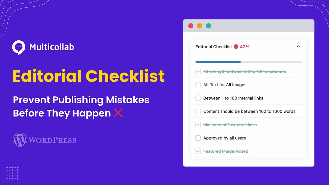 multicollab's tweet card. Introducing the New Editorial Checklist in Multicollab 5.0 – Simplify...