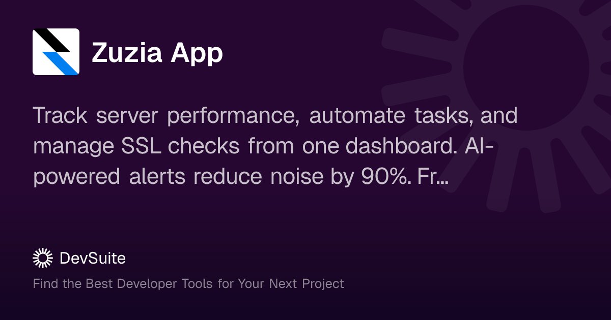 devsuiteco's tweet card. Track server performance, automate tasks, and manage SSL checks from one dashboard. AI-powered alerts reduce noise by 90%. Free forever plan available.