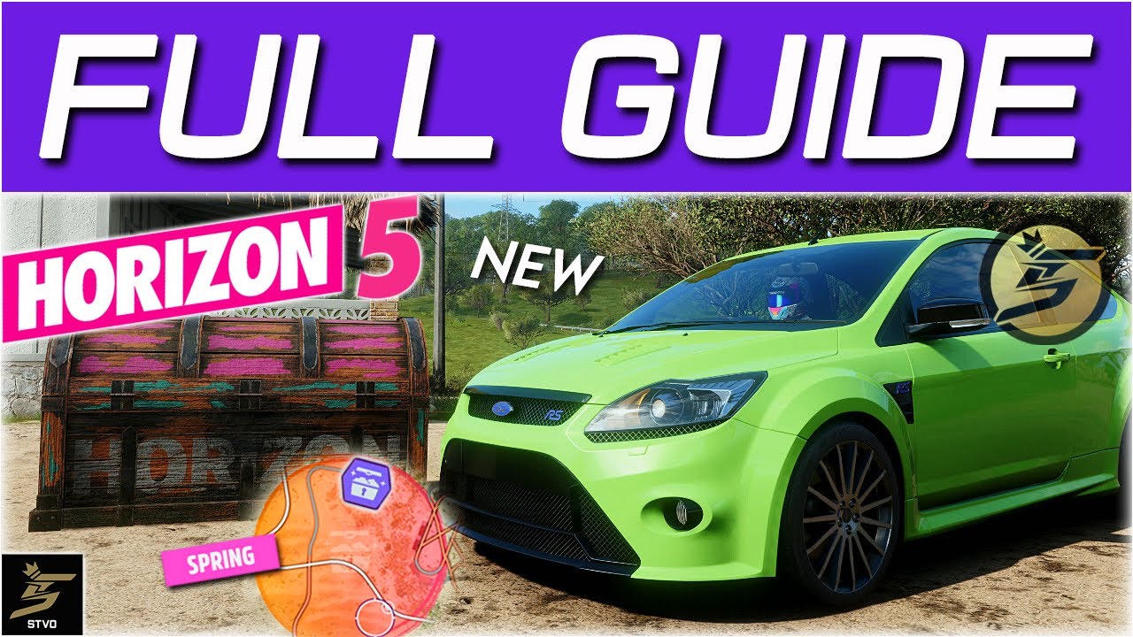 Stevio2175's tweet card. Forza Horizon 5 TREASURE HUNT TEST RS FH5 Treasure Hunt Chest (Spring...