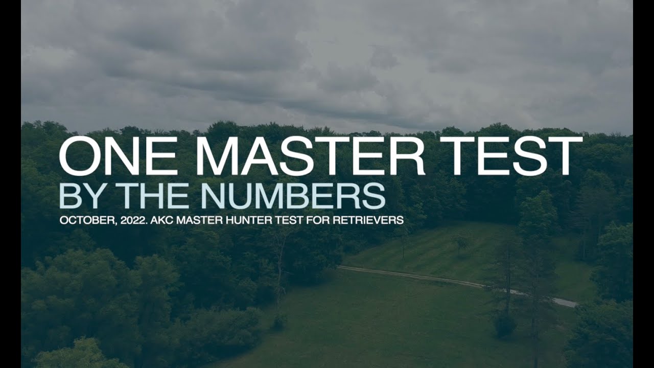 CleanRunFilms's tweet card. ONE AKC MASTER HUNT TEST - BY THE NUMBERS