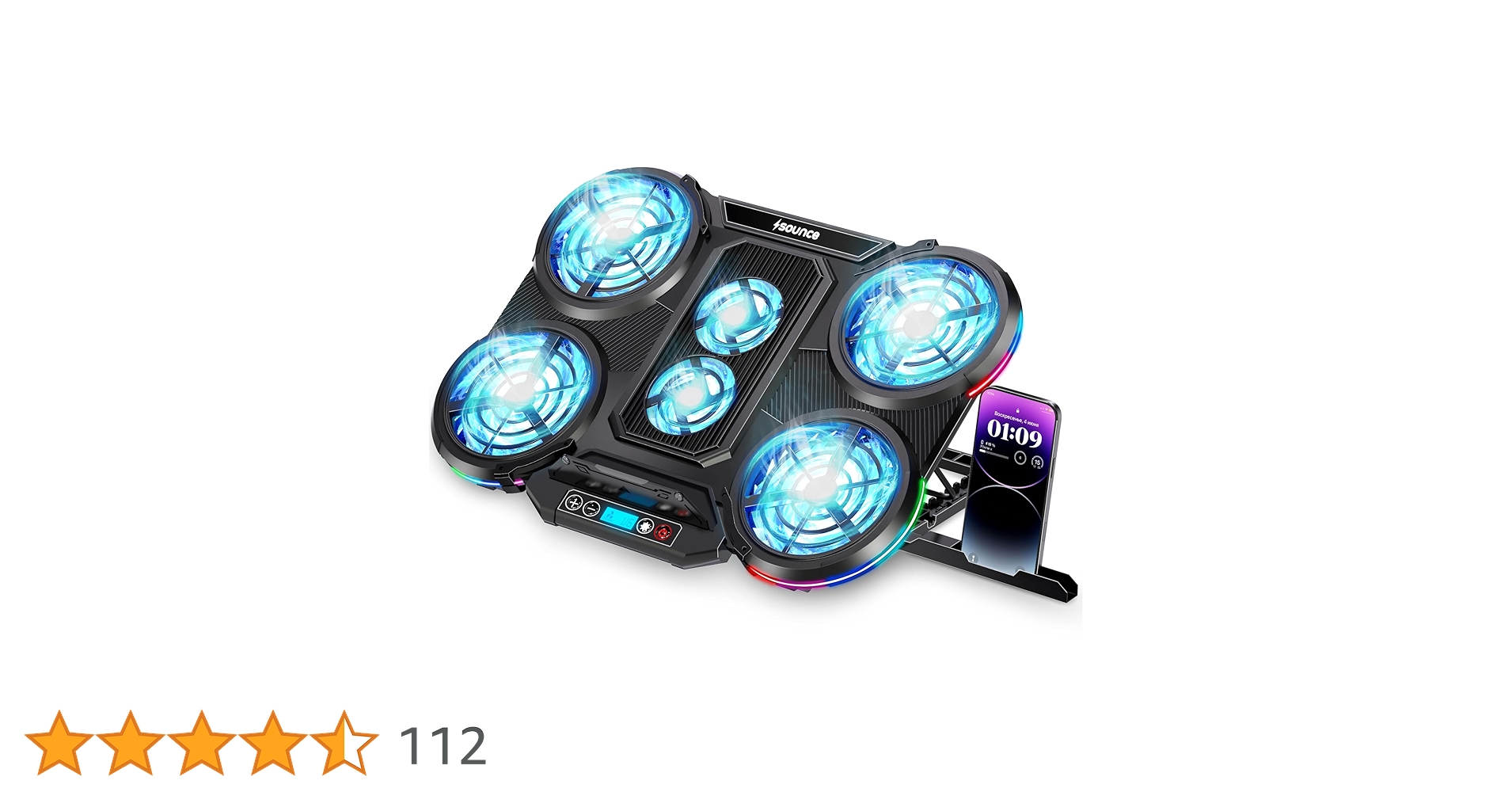 DealsinIND's tweet card. The Sounce RGB Laptop Cooling Pad with 5 High-Speed Silent Fans is a feature-packed, high-performance accessory designed to keep your laptop cool, stable, and efficient, whether you’re gaming,...