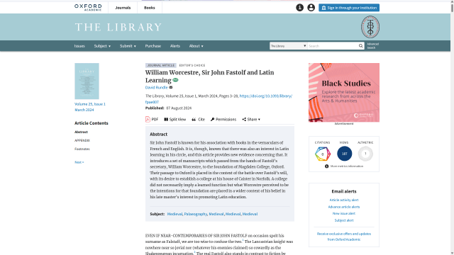 DrDavidRundle's tweet card. A slightly damp Sunday, the first day of autumn, the last day of the summer vacation before teaching begins for another academic year: what better time to update one’s list of publications? I…