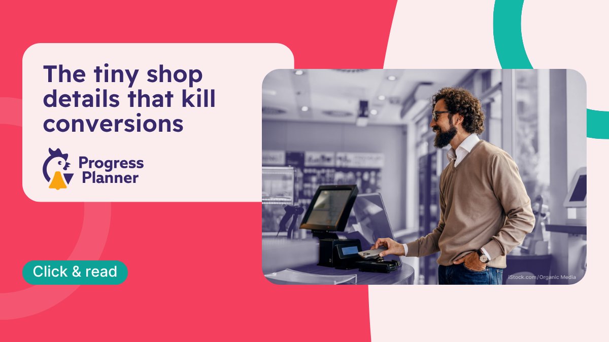 MyProgressPlan's tweet card. Many sites overlook small details that hurt conversions. Learn what they are and how to fix them. Help shoppers buy with confidence.