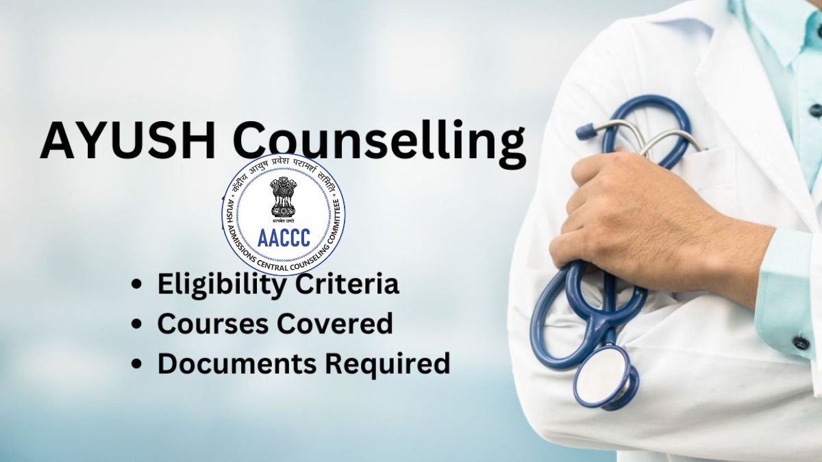 ShikshaDotCom's tweet card. AACCC AYUSH Counselling 2025 schedule will be announced soon on the official website aaccc.gov.in. Know how to apply for AYUSH NEET counselling 2025, documents required for BAMS, BHMS, BUMS, and BSMS...