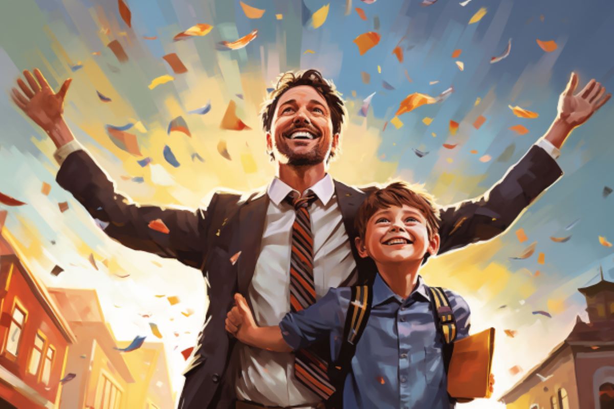 BrainFutures's tweet card. A new study reveals that fathers engaging in interactive activities with their children, such as reading and playing, significantly improve their kids' primary school performance.