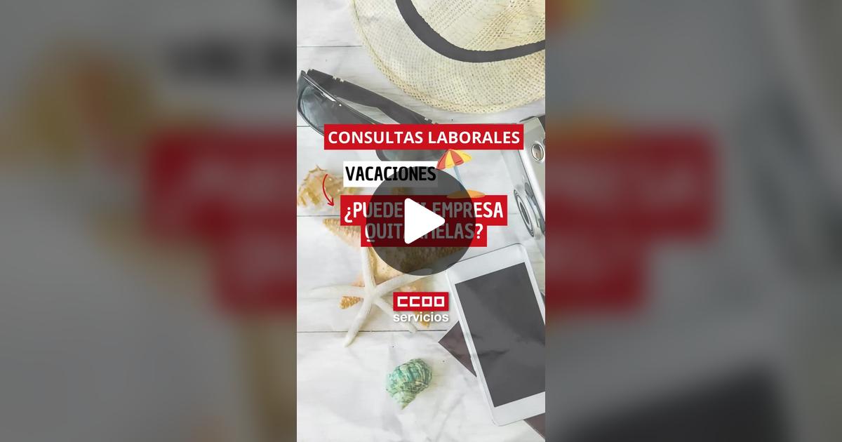 ccoo_serva's tweet card. 47 likes, 3 comments. “¿Pueden quitarte las vacaciones porque sí? ¿Y por dinero?🏖️ ❌ NO, salvo por finiquito... ➡️ Si tienes algún tipo de problema o consulta laboral, no dudes en ponerte en...