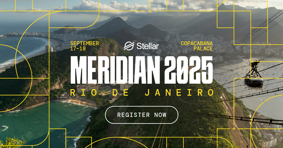go_interstellar's tweet card. Meridian is where blueprints become breakthroughs. The premier annual gathering of the Stellar ecosystem brings together the visionaries of tomorrow—industry leaders, innovators, builders, and...