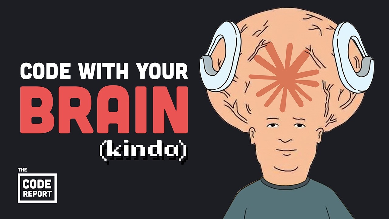 TheWowDeveloper's tweet card. This neural interface writes code from my brain waves…