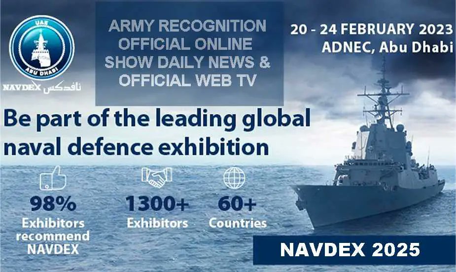 ArmyRecognition's tweet card. Army Recognition Appointed as Official Online Show Daily News and Web TV for NAVDEX 2025