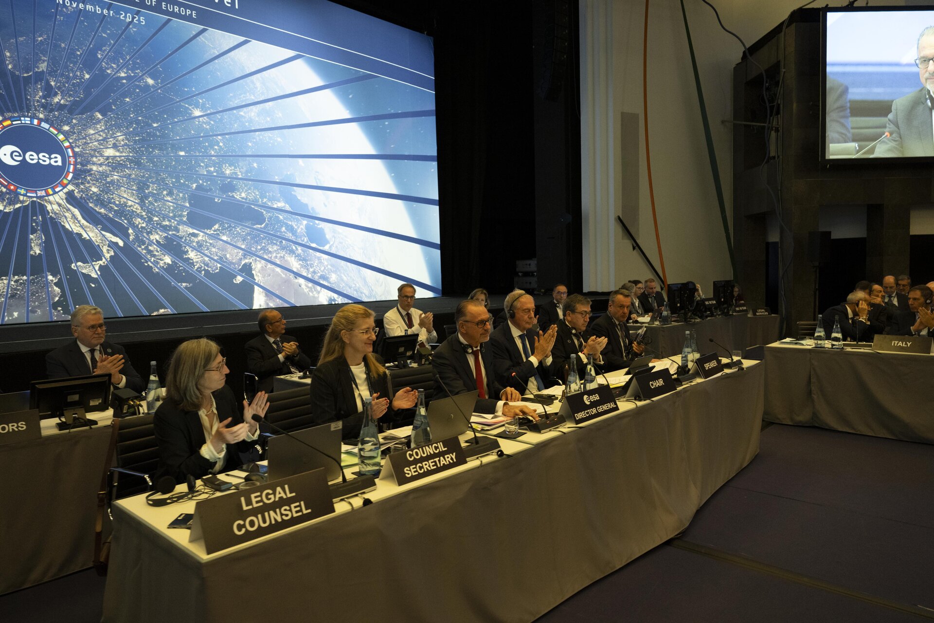 esa's tweet card. The largest contributions in the history of the European Space Agency, €22.1 bn, have been approved at its Council meeting at Ministerial level in Bremen, Germany. 