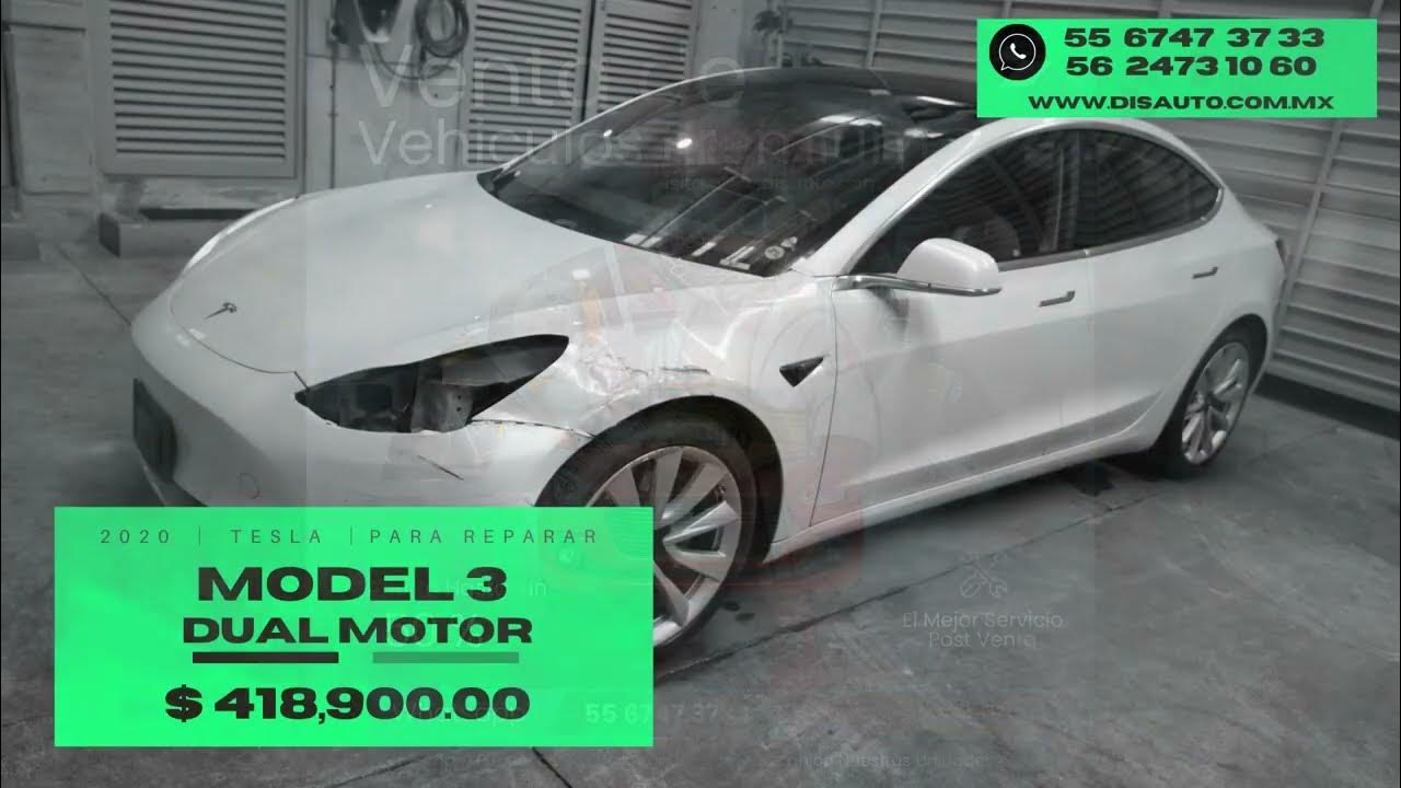 AUTOSDISAUTO's tweet card. DISAUTO│2020 TESLA MODEL 3 DUAL MOTOR CAMINANDO Y BOLSAS OK 30,000...