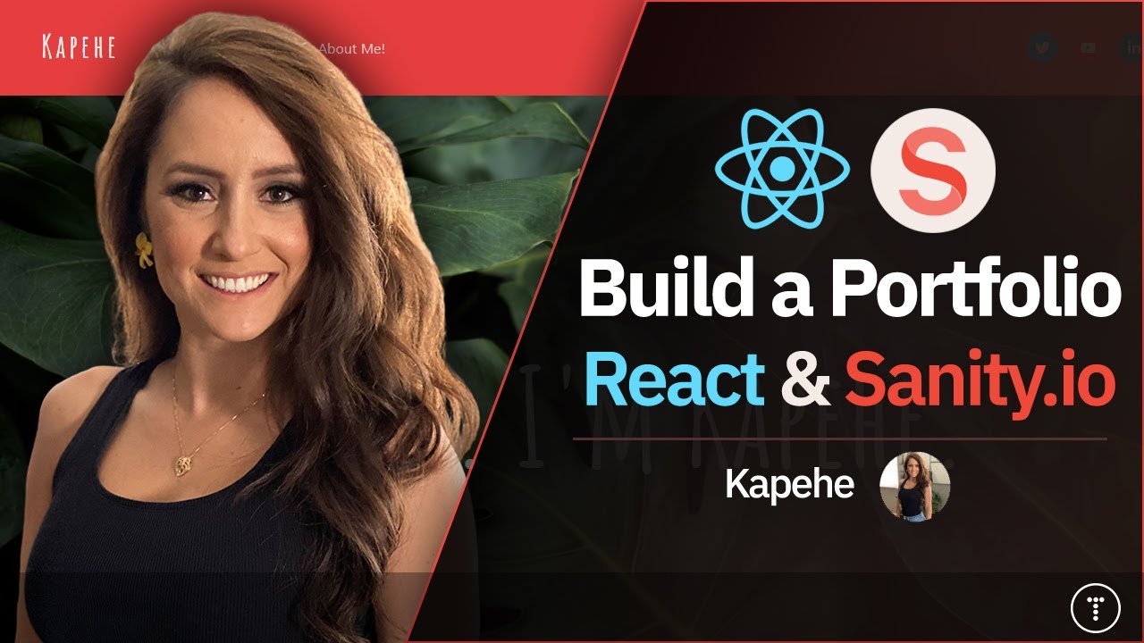 kapehe_ok's tweet card. Build a Portfolio Website With React & Sanity.io