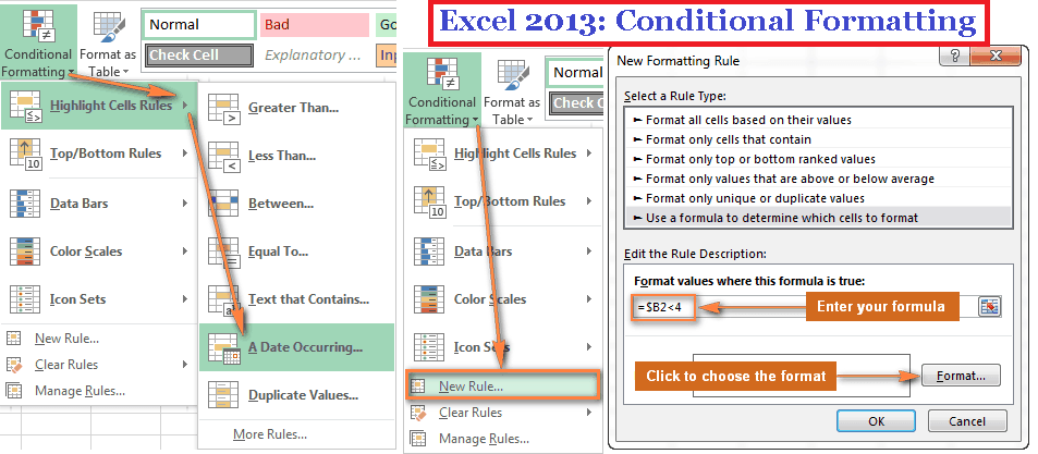 ExcelTips365's tweet card. This page describes the Conditional Formatting tool. Use Excel conditional formatting to color rows, hide duplicates, highlight items or hide errors.
