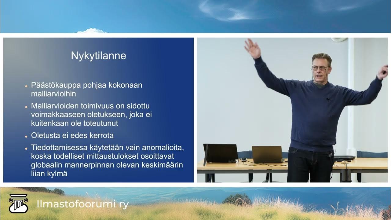 PekkaKangas4's tweet card. Päästökauppaluento | Simo Ruoho