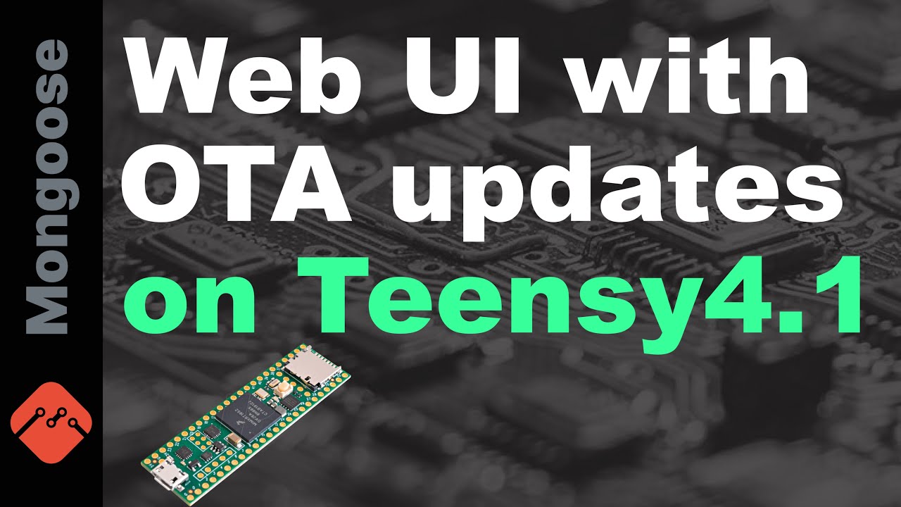 MongooseOS's tweet card. Web UI with OTA updates on Teensy 4.1