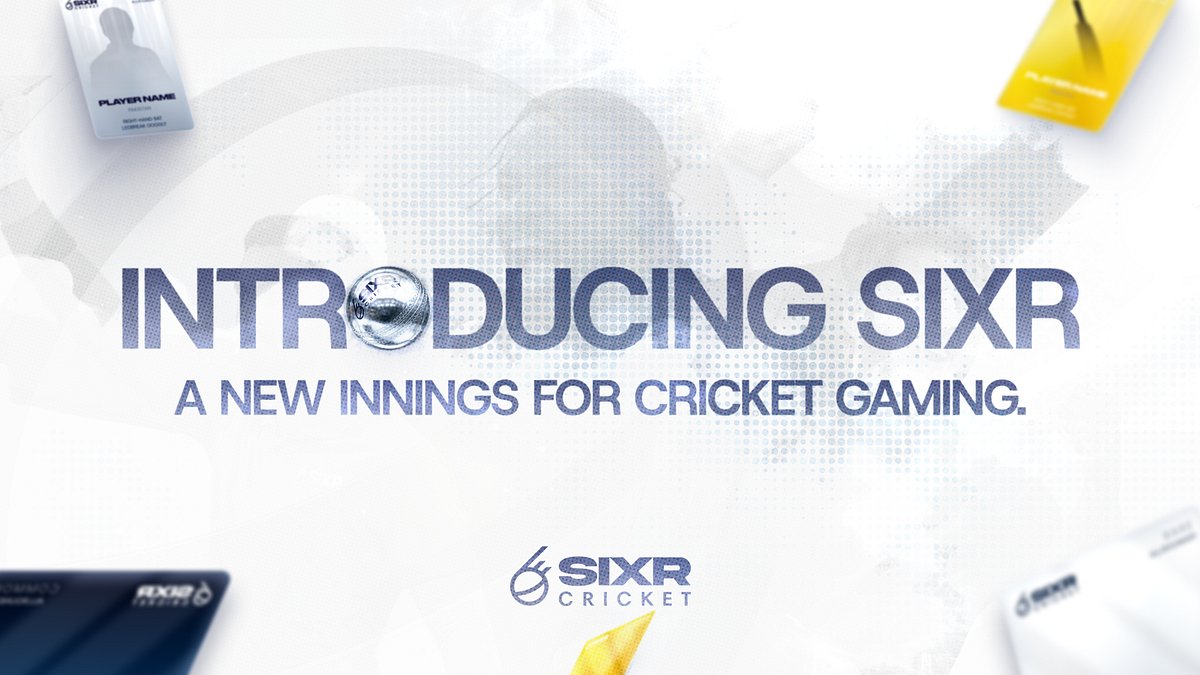 SIXR_cricket's tweet card. At SIXR, we’ve always felt cricket could be more than just a game you play and close.