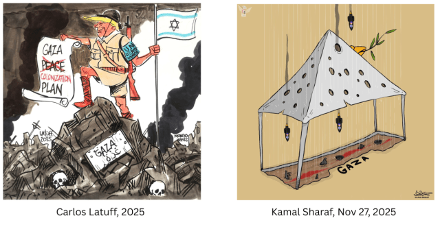 PalestineCSRA's tweet card. Carlos Latuff & Kamal Sharaf The Central Savannah River Peace Alliance invites area residents to a vigil at the corner of 15th St and Walton Way in Augusta Tuesday, Dec 2, 2025, from 4 PM ̵…
