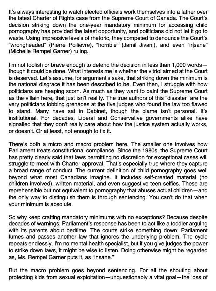 petersankoff's tweet card. The Globe and Mail decided it had too many comments on the Senneville SCC decision already. So unfortunately, mine went in too late and didn't make the cut. Nonetheless, if you were wondering what my...