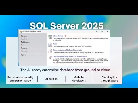 TechDArchive's tweet card. Whats new in SQL Server 2025: Upgrade from any Edition to SQL Server...