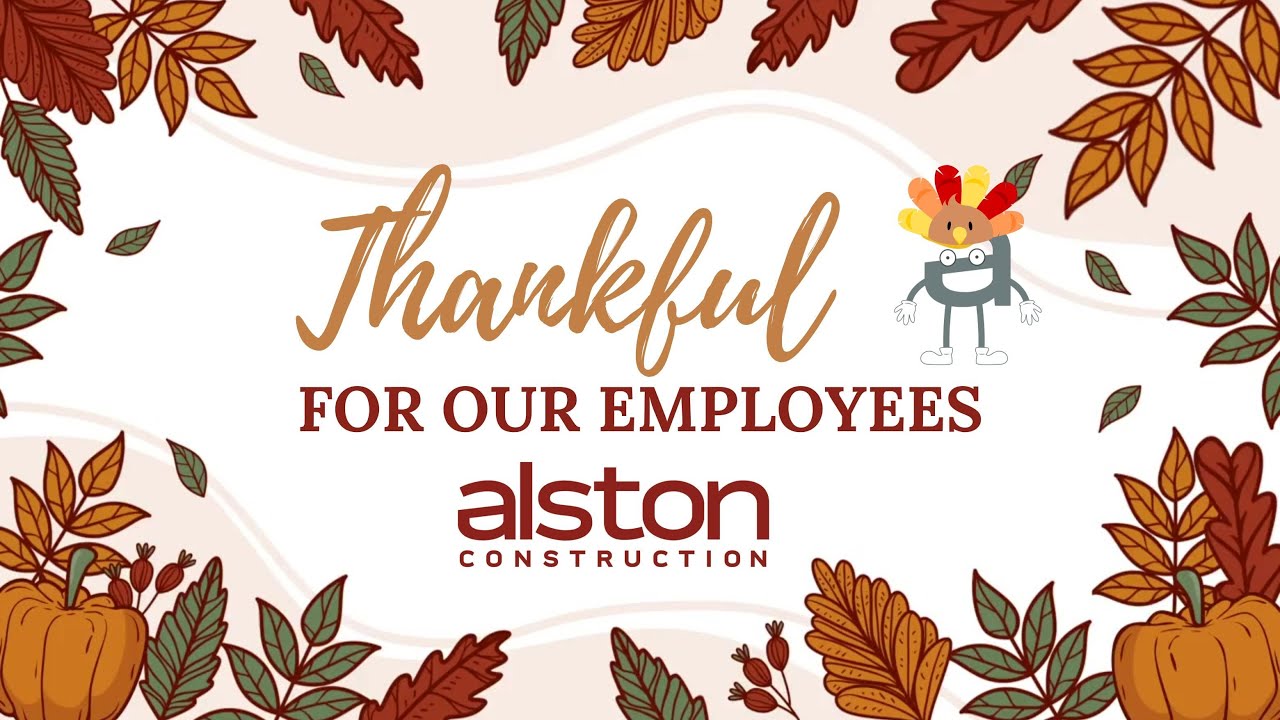 alstonconstruct's tweet card. Happy Thanksgiving from Alston Construction!