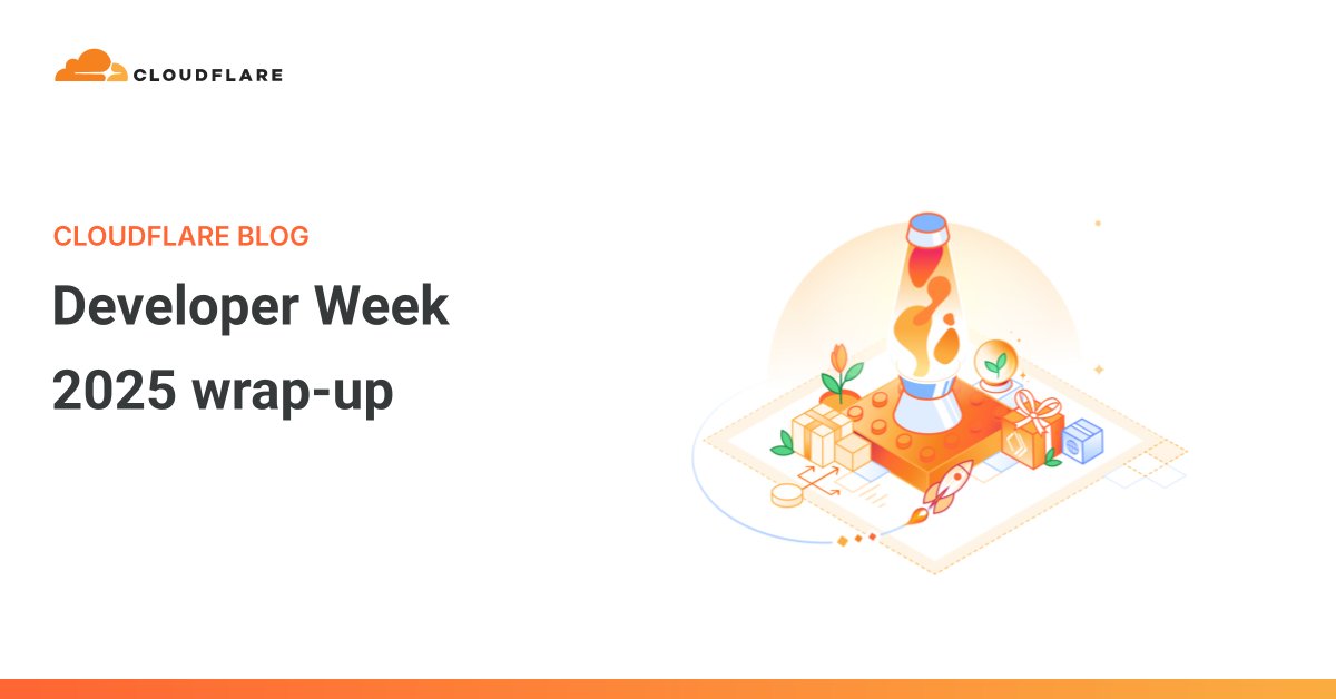 Cloudflare's tweet card. We’ve closed out Developer Week 2025. Here’s a quick recap of the announcements and in-depth technical explorations that went out during the week.