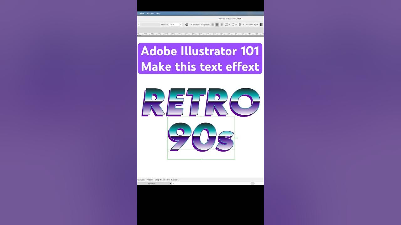 BrandedBaron's tweet card. Create this retro text effect in Adobe Illustrator #illustratortuto...