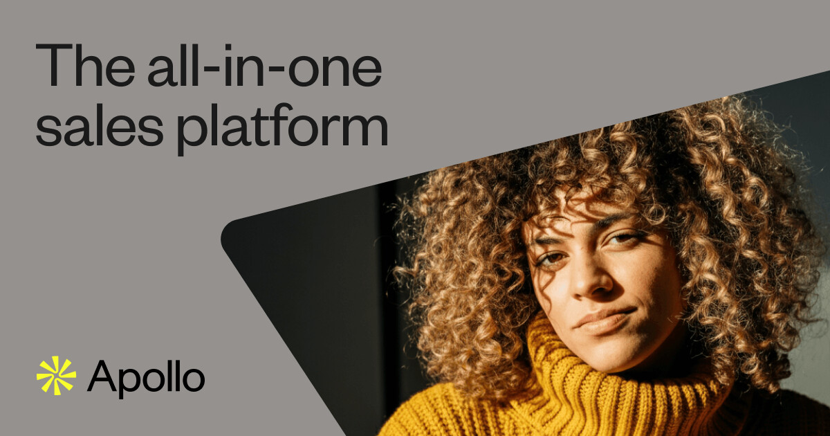 Jotiumagent's tweet card. Accelerate B2B sales with Apollo.io—an AI sales platform for prospecting, lead gen, and deal automation. Close more deals, faster, with smart data.