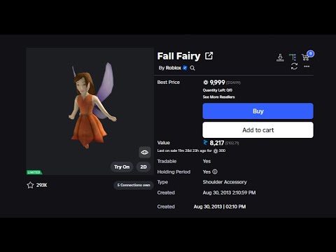 LeakedPin's tweet card. Fall Fairy Went Limited (Roblox Black Friday Sale)