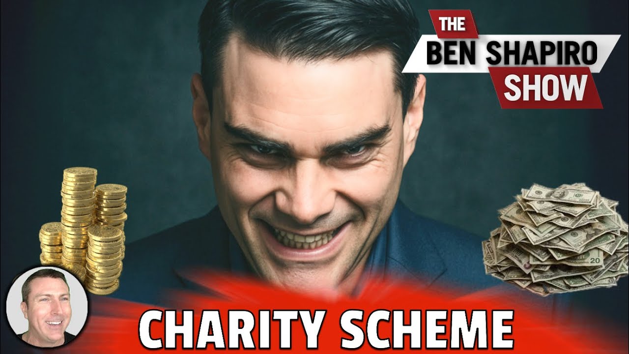 CON_SPIRACYreal's tweet card. Ben Shapiro Linked To Shady "Charity" Scheme - Millions Raised, But...