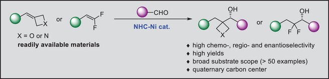whongyu2's tweet card. Bioisosteric replacement of ketones with 3D motifs (oxetanes/azetidines) unlocks novel chemical space with enhanced pharmacokinetics. Asymmetric synthesis of stereocenters near these strained 3D...
