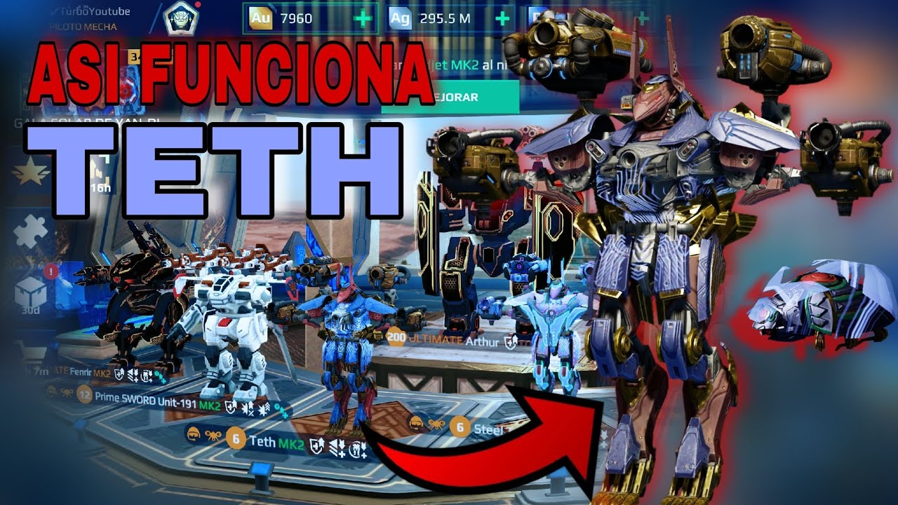 Turb0commander's tweet card. PROBAMOS EL NUEVO ROBOT TETH *nivel 6 mk2* | ROBOT TETH GAMEPLAY –...