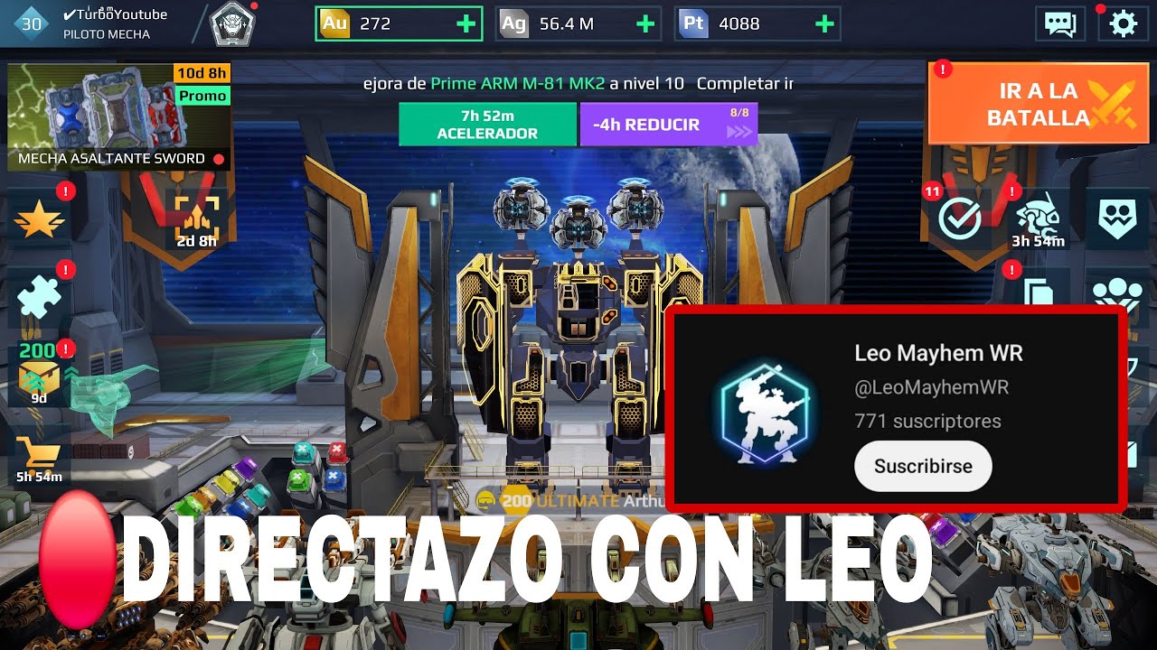 Turb0commander's tweet card. 🔴War Robots STREAMING con Turbo Commander Gaming CON LEO