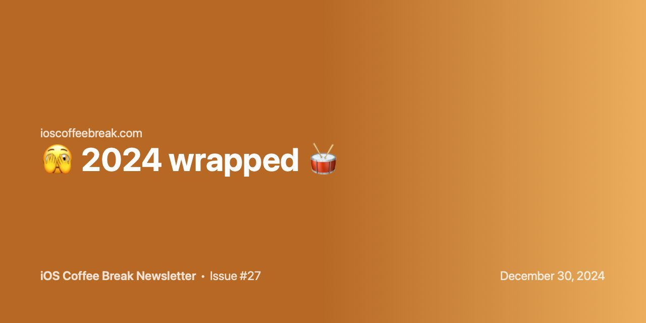 tiagodhenriques's tweet card. As the year comes to an end, what a journey it has been! I am incredibly proud of everything I have created in 2024, so here is a quick look back at some highlights from your favorite iOS newsletter.