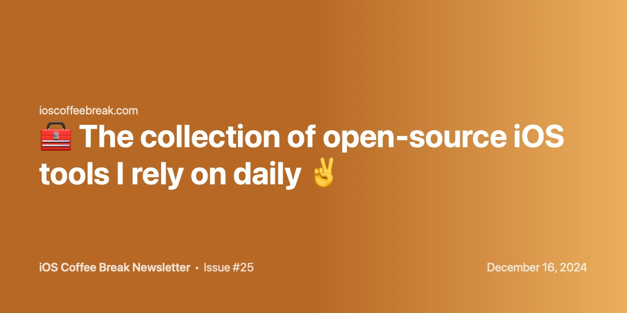 tiagodhenriques's tweet card. The iOS community has a very active open-source scene, which provides a lot of useful tools to improve the quality of an app. This week, I am highlighting some open-source utilities that I regularly...