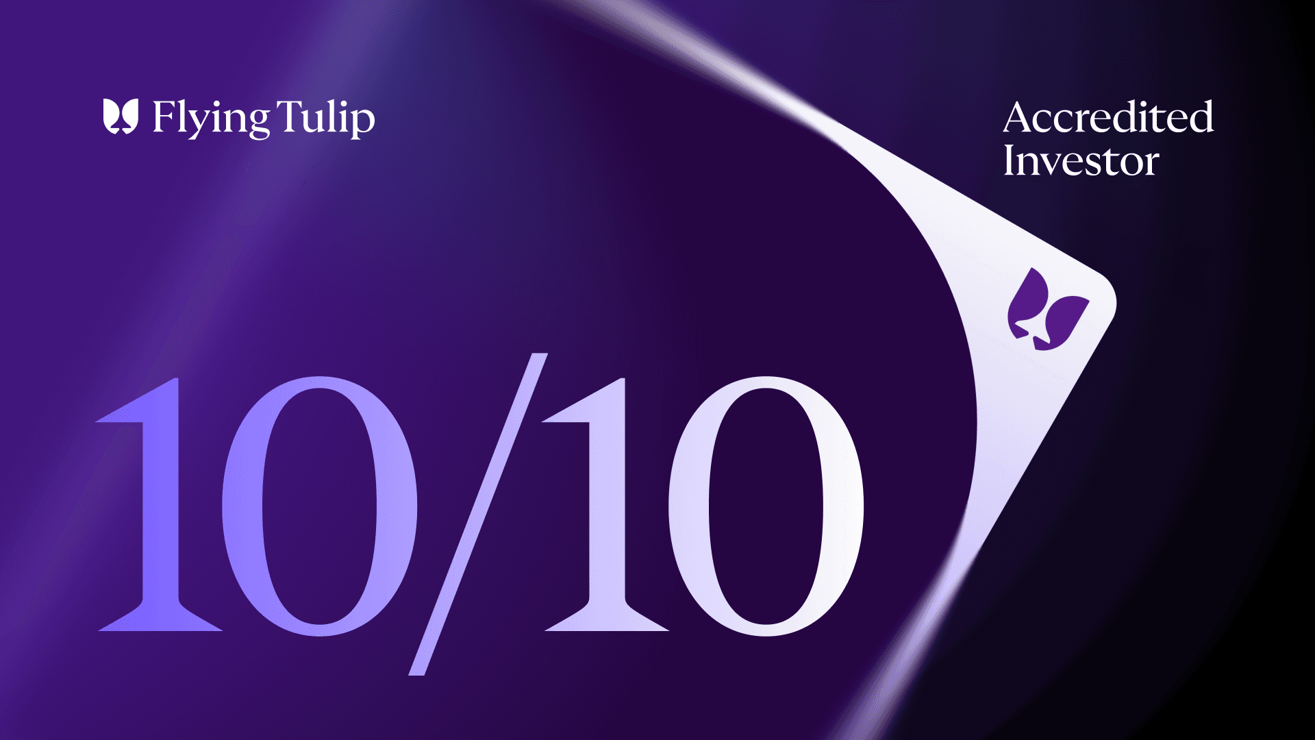 Turasweb3's tweet card. FlyingTulip - Accredited Investor Quiz